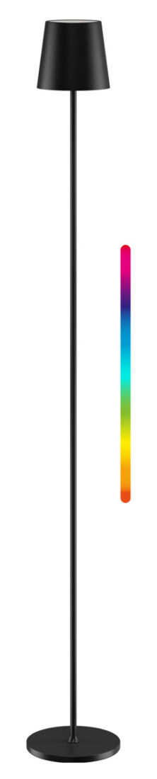 GOOBAY επιτραπέζιο φωτιστικό 76573, RGBW, dimmable, επαναφορτιζόμενο, έως 122.3cm ύψος, μαύρο