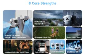 VSTARCAM smart κάμερα CS623FR, four-lens, 2MP, WiFi, PTZ, SD, IP66 4
