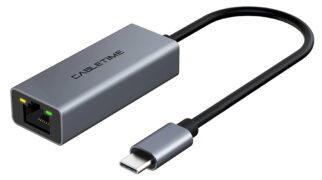 CABLETIME αντάπτορας δικτύου CT-CML100-AG, USB-C, 100Mbps Ethernet, γκρι 2 CABLETIME αντάπτορας δικτύου CT-CML100-AG, USB-C, 100Mbps Ethernet, γκρι 1