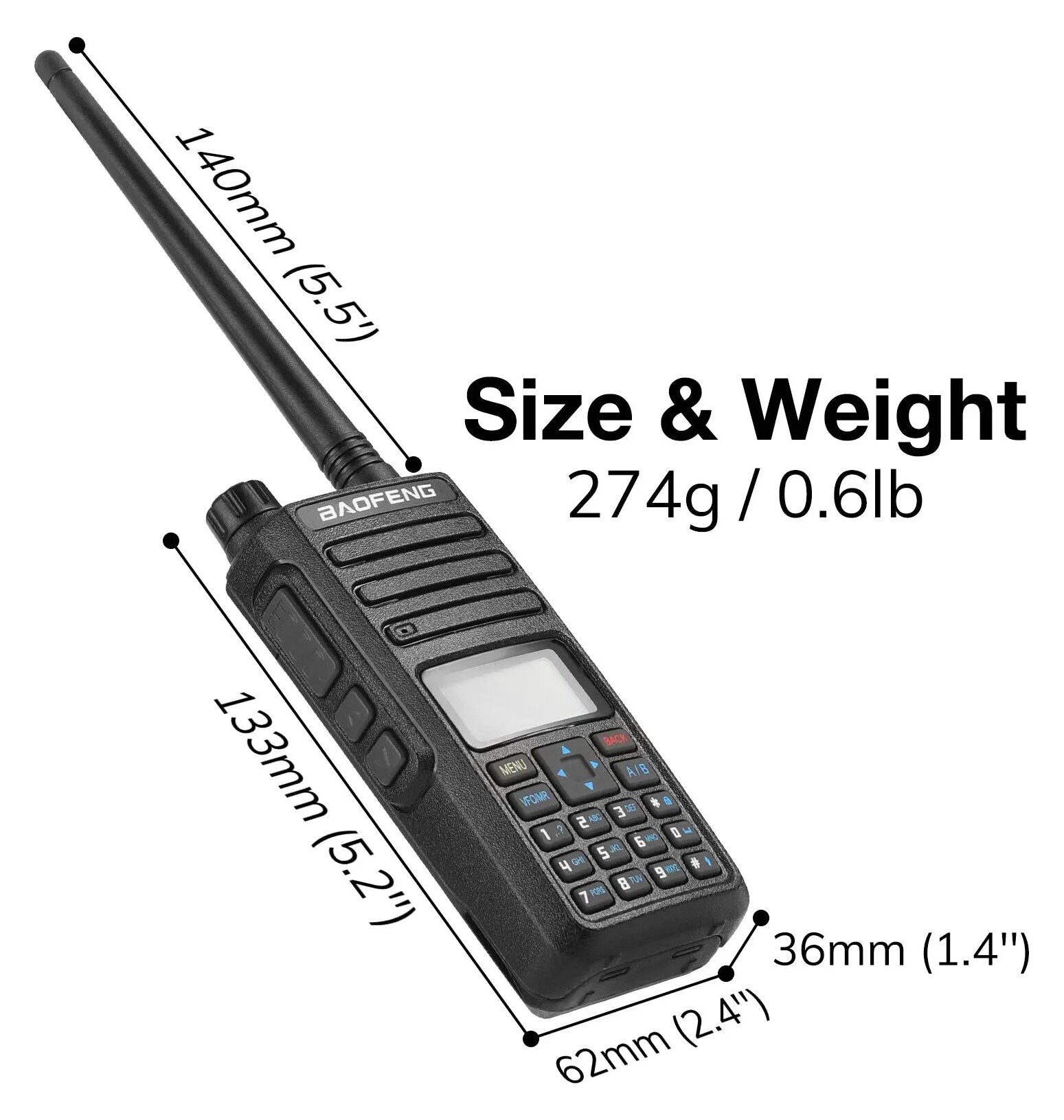 Baofeng DMR1801UV Φορητός Πομποδέκτης DMR/FM VHF/UHF Dual Band 5W, Tier I & II, 1024 Κανάλια 8 Baofeng DR-1801UV φορητός πομποδέκτης DMR VHF/UHF