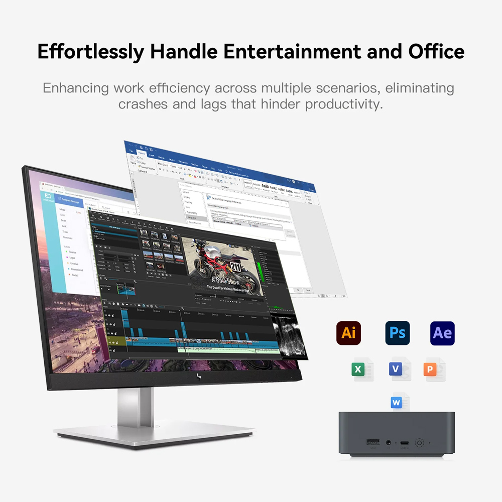 BEELINK mini PC EQR5, AMD 5650U, 16GB, 500GB M.2, Windows 11 Pro 5 BEELINK mini PC EQR5, AMD 5650U, 16GB, 500GB M.2, Windows 11 Pro - Image 3