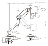 BRATECK βάση γραφείου οθόνης LDT111-C012, 17-49", έως 20kg, heavy duty 5