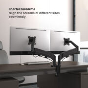 BRATECK βάση γραφείου για 2x οθόνες LDT56-C024, 17-32", έως 9kg 2