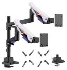 BRATECK gaming βάση γραφείου για 2x οθόνες LDT95-C024UCP, 24-57", έως 27kg, heavy duty