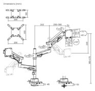 BRATECK gaming βάση γραφείου για 2x οθόνες LDT95-C024UCP, 24-57", έως 27kg, heavy duty 16 BRATECK gaming βάση γραφείου για 2x οθόνες LDT95-C024UCP, 24-57", έως 27kg, heavy duty 7