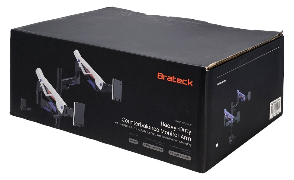 BRATECK gaming βάση γραφείου για 2x οθόνες LDT95-C024UCP, 24-57", έως 27kg, heavy duty 10 BRATECK gaming βάση γραφείου για 2x οθόνες LDT95-C024UCP, 24-57", έως 27kg, heavy duty - Image 8