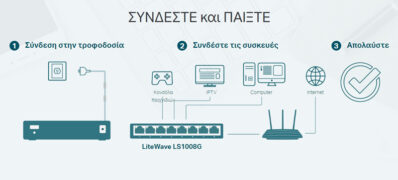 TP-LINK desktop switch LiteWave LS1008G, 8-port 10/100/1000Mbps, V4.40 3