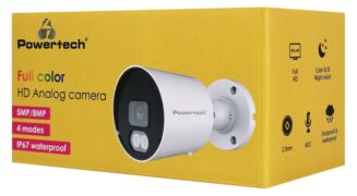 POWERTECH υβριδική κάμερα CCTV PT-1585 με μικρόφωνο & Full Color λειτουργία, 8MP, 2.8mm, IP67 3
