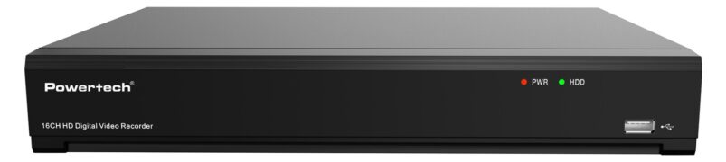 POWERTECH XVR υβριδικό καταγραφικό PT-1597, 5MP, H.264/H.265, 16 κανάλια 1