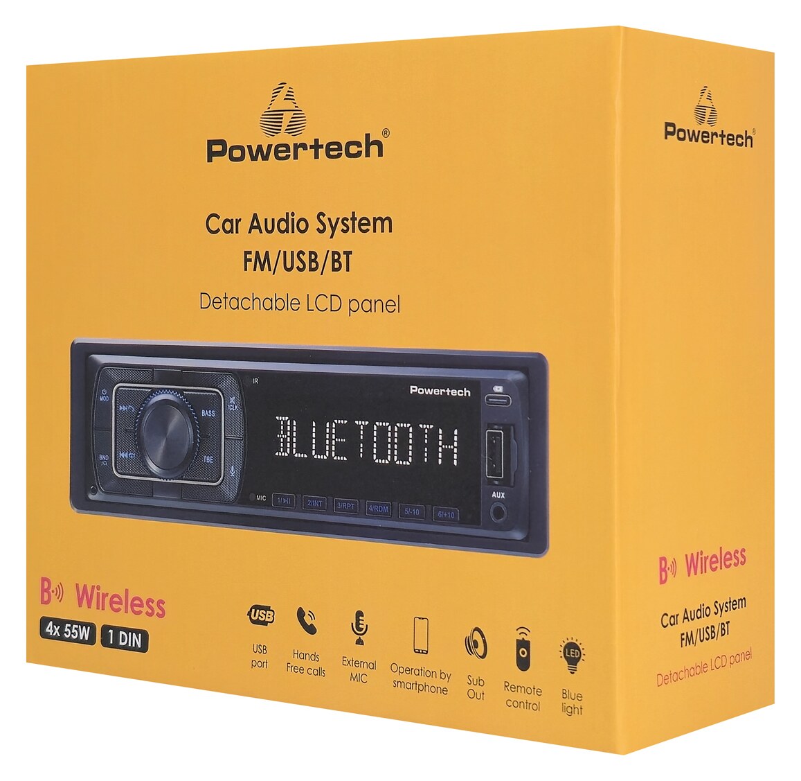 POWERTECH ηχοσύστημα αυτοκινήτου PT-1603, αποσπώμενο πάνελ, 1 DIN, Bluetooth/FM/USB/Micro SD, 4x 55W 7 POWERTECH ηχοσύστημα αυτοκινήτου PT-1603, αποσπώμενο πάνελ, 1 DIN, Bluetooth/FM/USB/Micro SD, 4x 55W - Image 6
