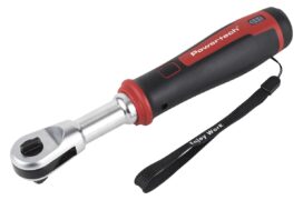 POWERTECH καστάνια μπαταρίας PT-1647 με μύτες & καρυδάκια, 3/8", LED φακός, 3.6V 1800mAh 2
