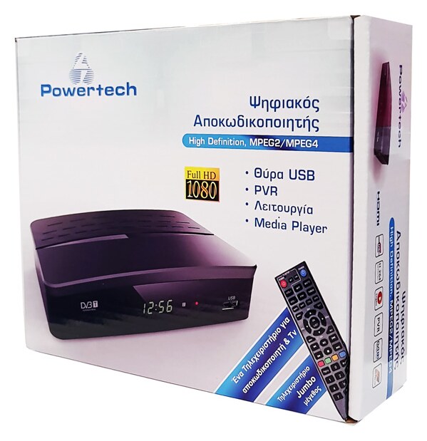 POWERTECH ψηφιακός δέκτης MPEG4 PT-370, DVB-T2, SCART & HDMI, προγρ. control 3 POWERTECH ψηφιακός δέκτης MPEG4 PT-370, DVB-T2, SCART & HDMI, προγρ. control - Image 2