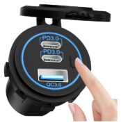POWERTECH πρίζα USB για σκάφη & οχήματα PTL-030, USB & 2x USB-C, 36W, IP65 5