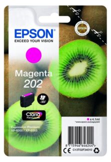 Epson 202 Γνήσιο Μελάνι Magenta C13T02F34010 (Expression Premium XP-6000 / XP-6005 / XP-6100 / XP-6105) 300 Σελίδες