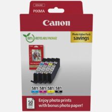 Canon CLI-581 Γνήσιο Μελάνι CMYK 2106C006 (Pixma TR7550 / TR8550 / TS6150 / TS6151) 250 Σελίδες