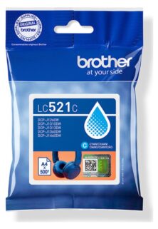 Brother LC-521 Γνήσιο Μελάνι Cyan LC521C (DCP-J1260W / DCP-J1360DW / DCP-J1310DW / DCP-J1460DW) 500 Σελίδες
