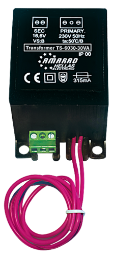 TS-6030 C Μετασχηματιστής για Συστήματα Ασφαλείας-πυρανύχνευσης 16.6V 30VA