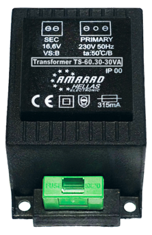TS-6030 Μετασχηματιστής για Συστήματα Ασφαλείας-πυρανίχνευσης 16.6V 30VA