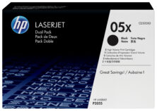 HP 05X Γνήσιο Toner Μαύρο CE505XD Σετ 2 τεμ. (LaserJet P2035 / P2035n / P2055d / P2055dn) 13.000 Σελίδες