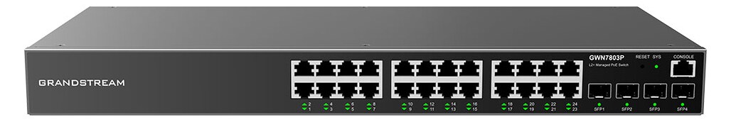 GWN7803P 24-Port Gigabit Managed PoE Switch