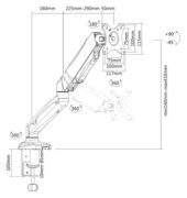 BRATECK βάση γραφείου οθόνης LDT13-C012, 17-32", έως 10kg 9