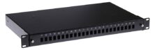 ODF24SCSB Μαύρο Οπτικό ODF 1U 19" με Patch Panel και Splice Tray