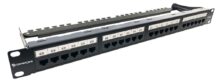 PP24-6-UTP Patch Panel UTP CAT6 24 Θυρών 1U Μαύρο