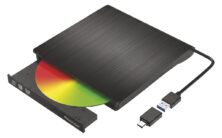 POWERTECH εξωτερικός οδηγός εγγραφής/ανάγνωσης CD/DVD PT-1678, USB/USB-C σύνδεση, μαύρος