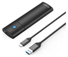 ORICO θήκη για Μ.2 SATA SSD PWM2-BK-EP, 5Gbps, έως 4TB, μαύρη