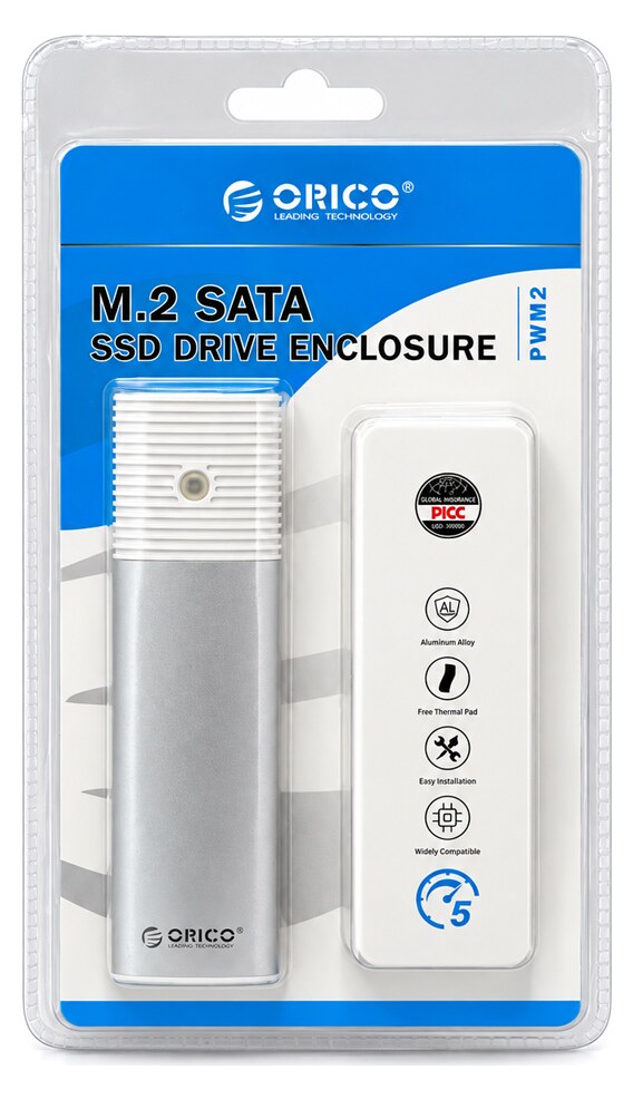 ORICO θήκη για M.2 SATA SSD PWM2, 5Gbps, tool free, λευκή 9 ORICO θήκη για M.2 SATA SSD PWM2, 5Gbps, tool free, λευκή - Image 7