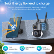 SECTEC smart ηλιακή κάμερα ST-538-6MAOV-4G-EU, dual lens, 3MP, 4G, SD, PTZ, IP66 11