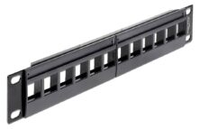 43259 Keystone Patch Panel 12 Θυρών για Rack 10" Μαύρο
