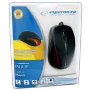 Esperanza Sirius Ενσύρματο Ποντίκι EM-102R Κόκκινο-Μαύρο (EM102R) 2