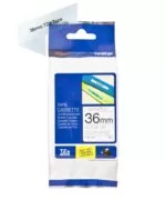 Brother TZe161 Ταινία Ετικετογράφου - 36mm x 8m Black on Clear 1