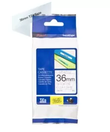 Brother TZe161 Ταινία Ετικετογράφου - 36mm x 8m Black on Clear