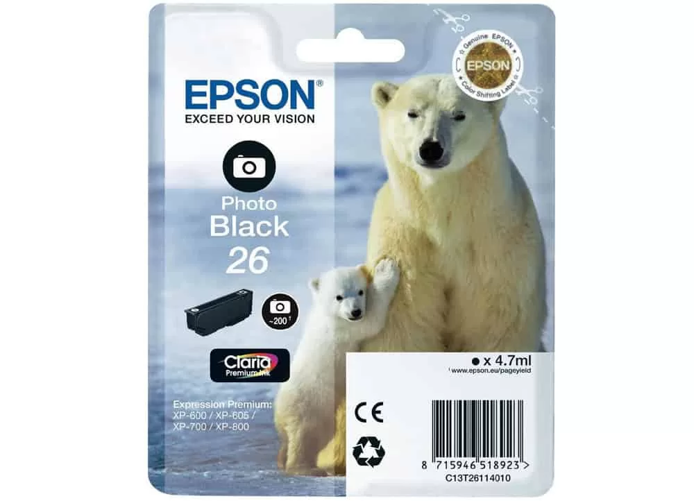 Epson printcartridge photoblack (C13T26114010, 26)