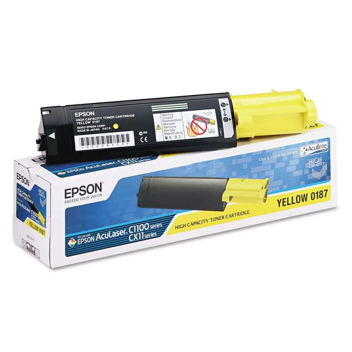 Epson 0187 Yellow Genuine Toner Cartridge (13S050187) ,4K 3 Epson 0187 Yellow Genuine Toner Cartridge (13S050187) ,4K
